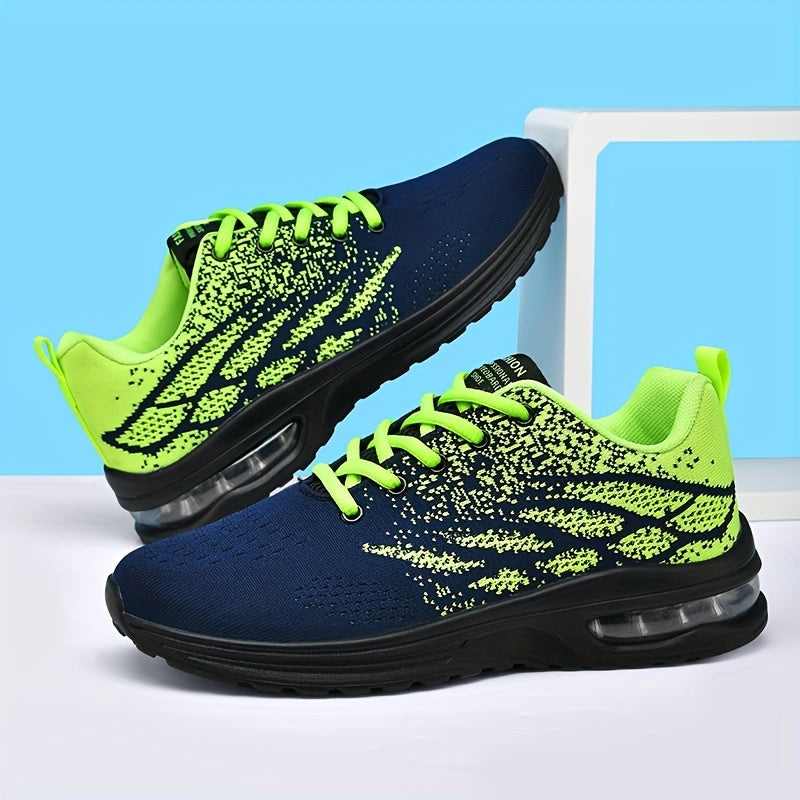 Men's Lace-up Sneakers - Athletic Shoes With Air Cushion - Shock-absorbing And Breathable - Running Basketball Workout Gym
